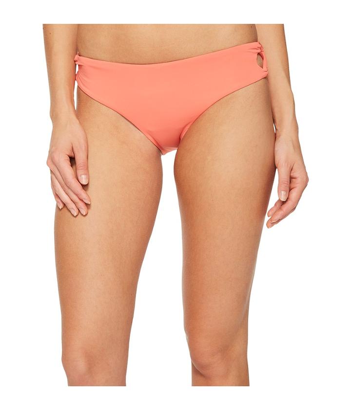 Roxy Softly Love Reversible 70's Lace-up Bikini Bottom (porcelain Rose) Women's Swimwear