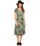 Bb Dakota Emilienne Printed Midi Dress (sage) Women's Dress