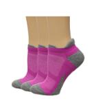Feetures Elite Max Cushion 3-pair Pack (fuchsia Pop) No Show Socks Shoes