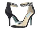 Blue By Betsey Johnson Drew (black Satin) High Heels
