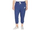 Nike Plus Size Gym Vintage Extended Capris (blue Void/sail) Women's Casual Pants
