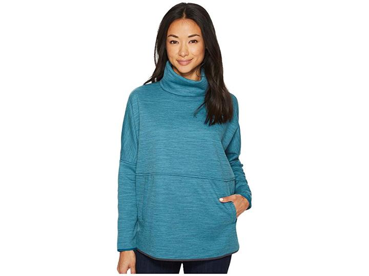 The North Face Slacker Poncho (blue Coral Space Dye) Women's Sweatshirt