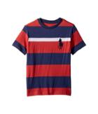 Polo Ralph Lauren Kids Striped Cotton Jersey T-shirt (little Kids/big Kids) (maine Red Multi) Boy's T Shirt