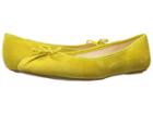 Nine West Batoka Ballerina Flat (yellow Suede) Women's Shoes