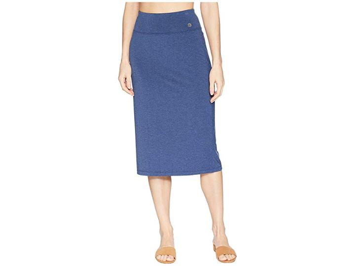 Life Is Good Supreme Midi Skirt (darkest Blue) Women's Skirt