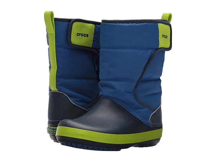 Crocs Kids Lodgepoint Snow Boot (toddler/little Kid) (blue Jean/navy) Kids Shoes