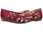 Betsey Johnson Leah (red Fabric) Women's Flat Shoes