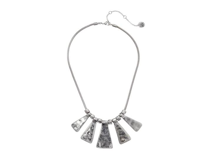 The Sak Paddle Collar Necklace 16 (silver) Necklace