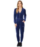 Puma Velour T7 Jumpsuit (blue Depths) Women's Jumpsuit & Rompers One Piece