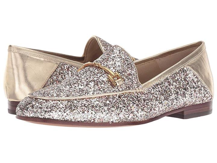 Sam Edelman Loraine (molten Gold Chunky Glitter) Women's Dress Sandals