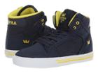 Supra Kids Vaider (little Kid/big Kid) (navy/yellow/white) Boys Shoes
