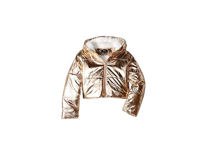 Bardot Junior Alexa Cropped Puffer (big Kids) (gold) Girl's Coat