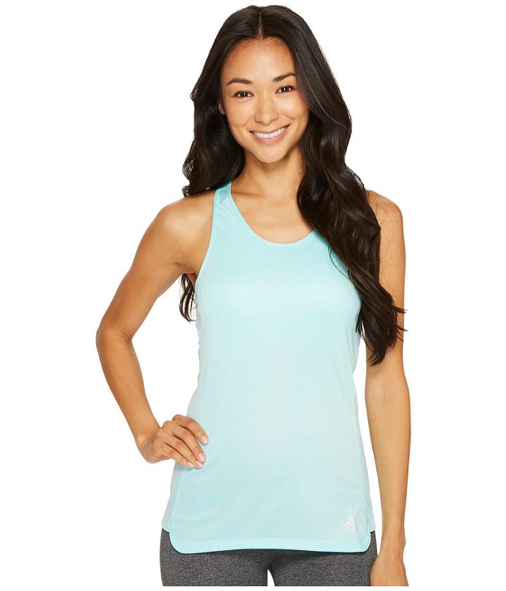 Adidas Response 2-in-1 Cup Tank Top (energy Aqua) Women's Sleeveless