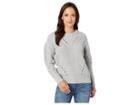 Two By Vince Camuto Long Sleeve Transfer Ribbed Sweater (light Heather Grey) Women's Sweater