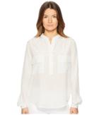 Vince Polka Dot Utility Shirt (white/black) Women's Long Sleeve Button Up
