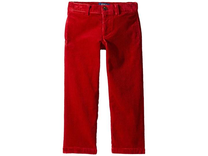 Polo Ralph Lauren Kids Slim Fit Stretch Corduroy Pants (toddler) (park Avenue Red) Boy's Casual Pants