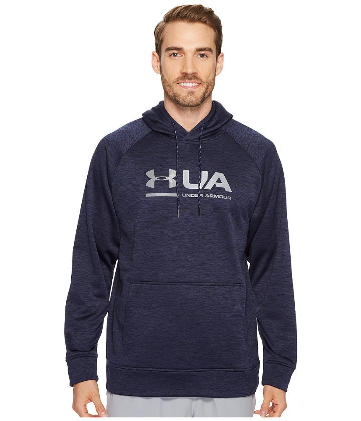 Under Armour Armour(r) Fleece Tonal Twist Graphic Pullover Hoodie (midnight Navy/graphite) Men's Sweatshirt