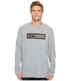Under Armour Antler Tag Long Sleeve Tee (steel Light Heather/maverick Brown) Men's Long Sleeve Pullover