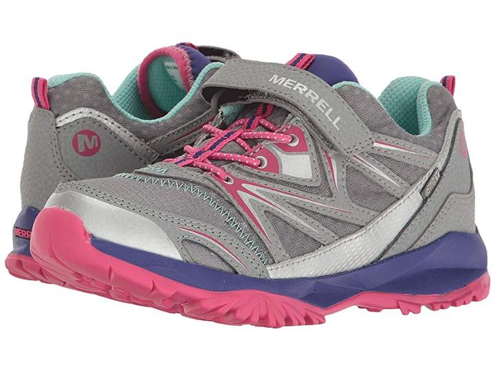 Merrell Kids Capra Bolt Low A/c Waterproof (little Kid) (grey Multi) Girls Shoes