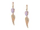 Betsey Johnson Stone Wing Non-matching Earrings (crystal) Earring
