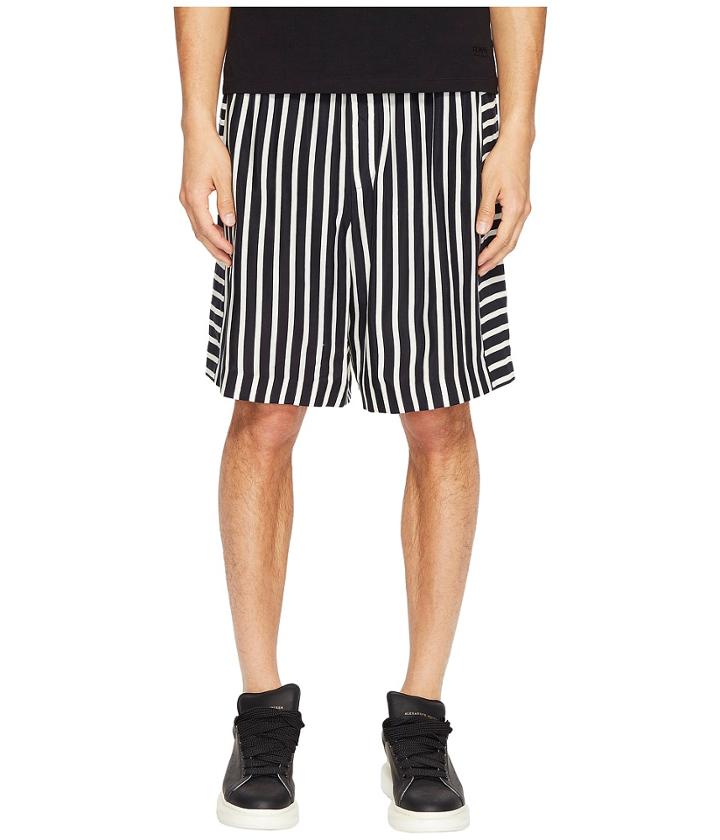 Mcq Panelled Shorts (black/white) Men's Shorts