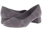 Trotters Lola (dark Grey Kid Suede Leather) Women's 1-2 Inch Heel Shoes