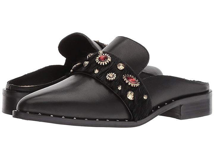 Sam Edelman Laird (black Calf Leather/long Brahma Hair) Women's Shoes