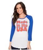 Rock And Roll Cowgirl Short Sleeve Tee 48t4381 (royal Blue) Women's T Shirt