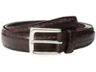 John Varvatos Star U.s.a. Feather Edge W/ Pick-stitch Belt (chocolate) Men's Belts