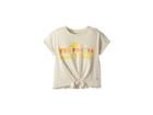 Lucky Brand Kids Bo Tie Front Tee (little Kids) (soybean Heather) Girl's T Shirt