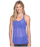 Nike Dri-fittm Cool Breeze Strappy Running Tank Top (paramount Blue/reflective Silver) Women's Sleeveless