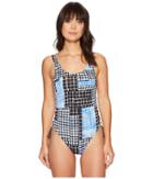 Dolce Vita Gridlock One-piece With Lace-up Sides (dusk) Women's Swimsuits One Piece