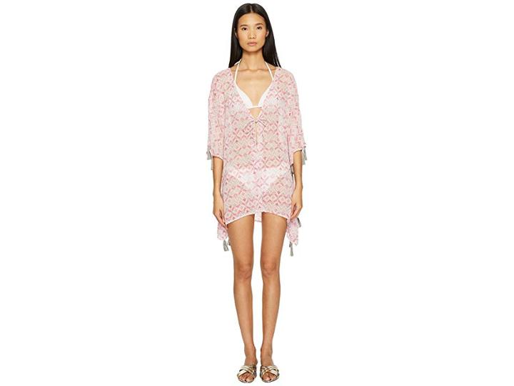 Letarte Ombre Beach Shirt Cover-up (pink Multi) Women's Swimwear