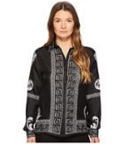 Versace Collection Camicia Donna Tessuto Long Sleeve Print Shirt (nero/stampa) Women's Clothing