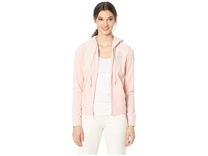 Juicy Couture Track Velour Interwoven Robertson Jacket (sugared Icing) Women's Jacket