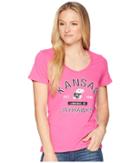 Champion College Kansas Jayhawks University V-neck Tee (wow Pink) Women's T Shirt