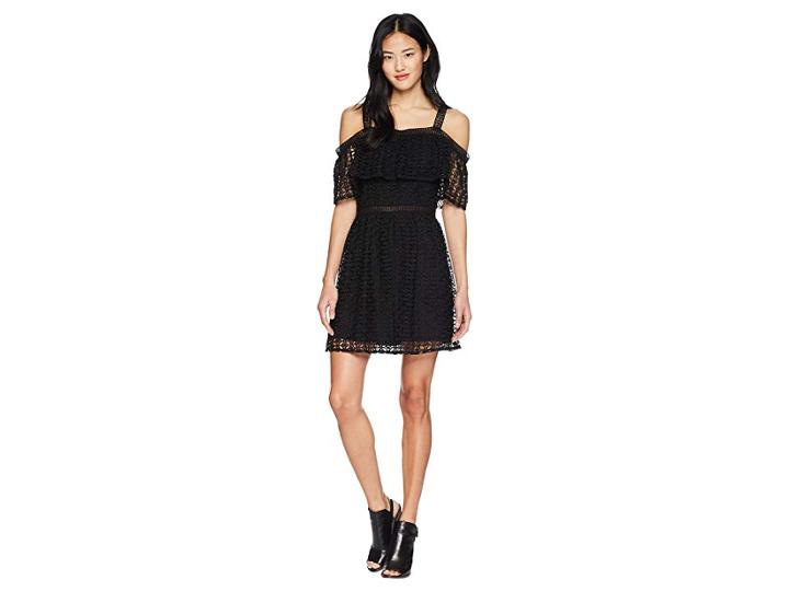Jack By Bb Dakota Aitana Geometric Lace Dress (black) Women's Dress