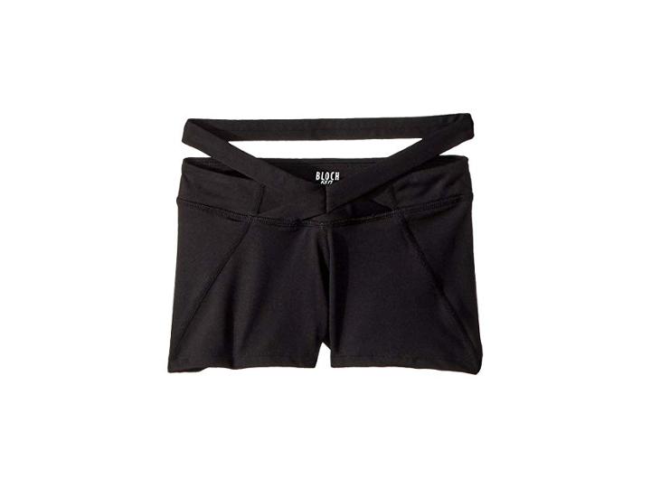 Bloch Kids Cross Waistband Shorts (little Kids/big Kids) (black) Girl's Shorts