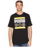 Puma Bar Tee (puma Black/spectra Yellow) Men's T Shirt