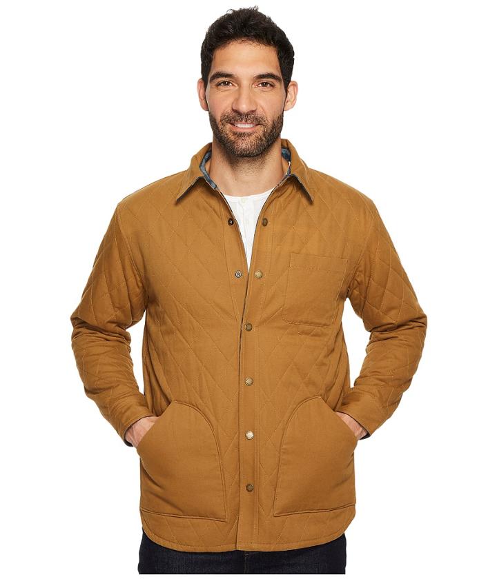 Pendleton Reversible Canvas Jacket (tan Canvas/indigo Stripe) Men's Coat