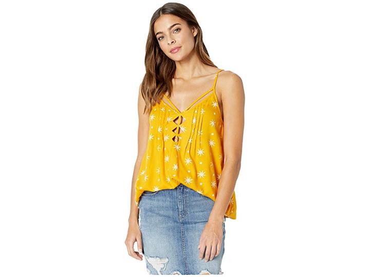 Volcom Do Tell Cami (gold) Women's Clothing