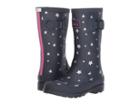 Joules Kids Printed Welly Rain Boot (toddler/little Kid/big Kid) (french Navy Falling Star) Girls Shoes