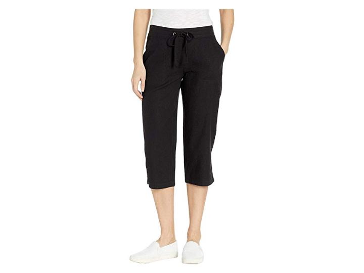 Per Se 21 Drawstring Capris (black) Women's Casual Pants