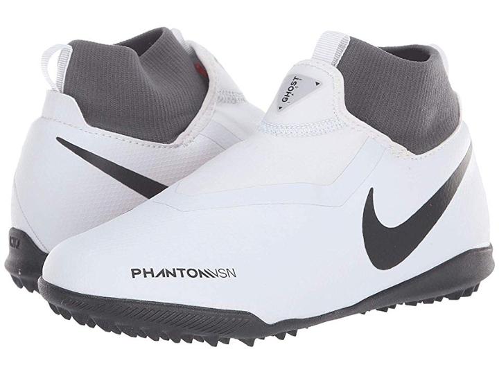 Nike Kids Jr Phantom Vision Academy Df Tf Soccer (little Kid/big Kid) (wolf Grey/metallic Dark Grey/dark Grey) Kids Shoes