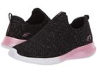 Skechers Kids Ultra Flex Metamorphic 81546l (little Kid/big Kid) (black/rose Gold) Girl's Shoes