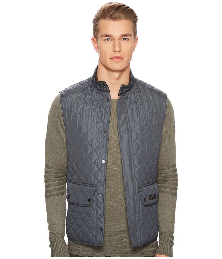 Belstaff Waistcoat Lightweight Technical Quilts Vest Liner (blue Pewter) Men's Vest