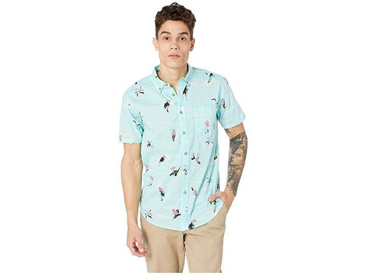 Billabong Sundays Mini Short Sleeve Woven (mint) Men's Clothing