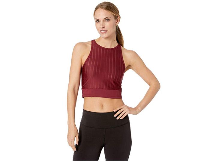 Reebok Crop Tank (rustic Wine) Women's Sleeveless