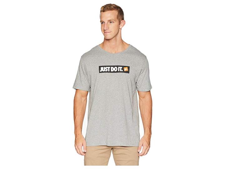 Nike Nsw Tee Hybrid 1 (dark Grey Heather/white) Men's T Shirt