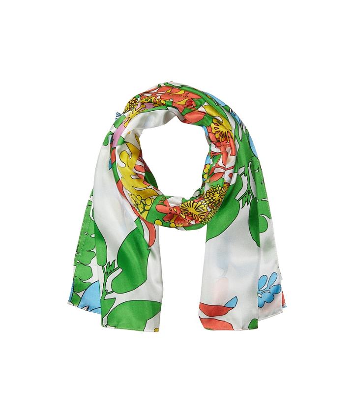 Echo Design Alonnah Floral Silk Scarf (bright White) Scarves